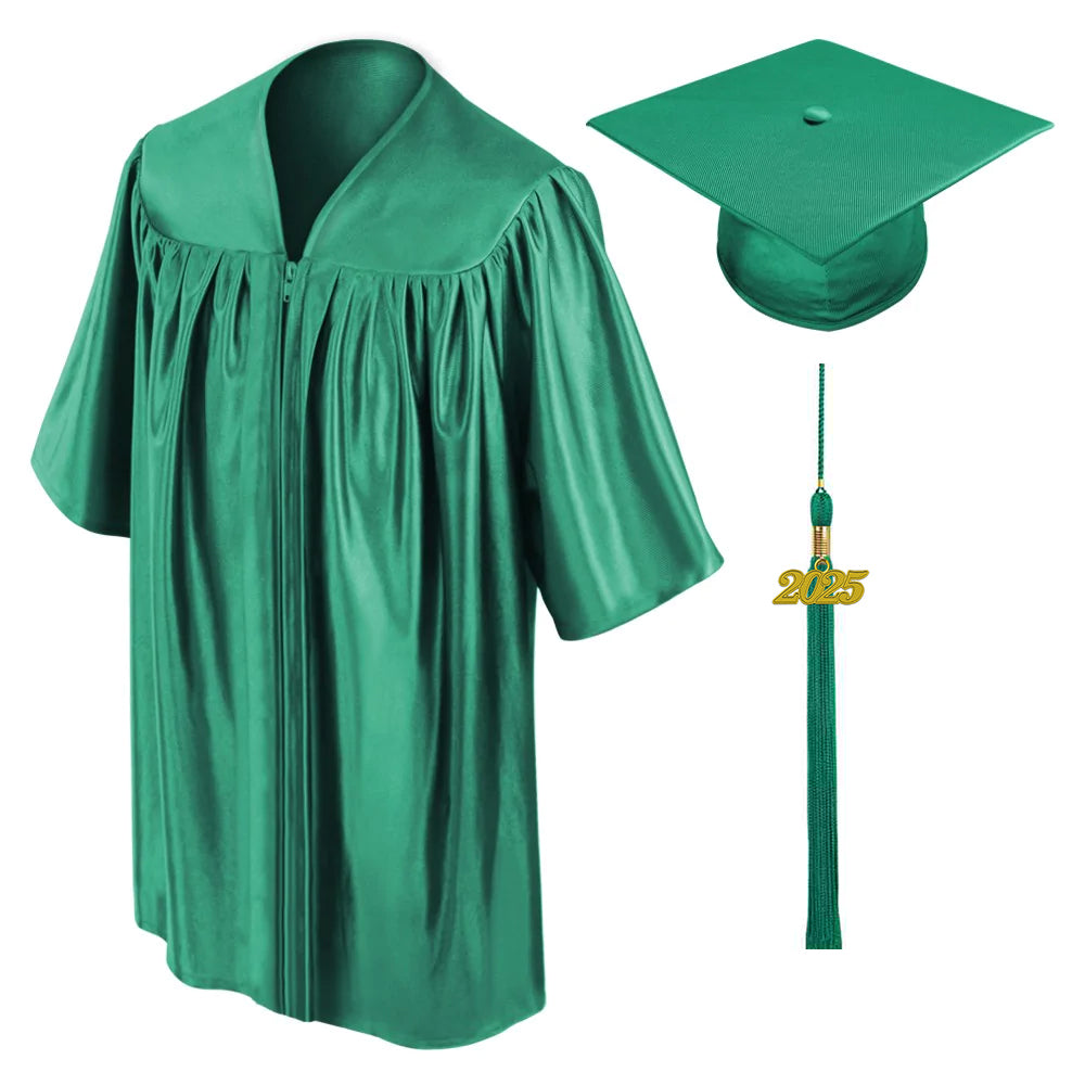 Green Graduation Cap and Gown 2024 Light Hair Light Skin Yard Cards - UV High resolution Coroplast printing Half Sheet