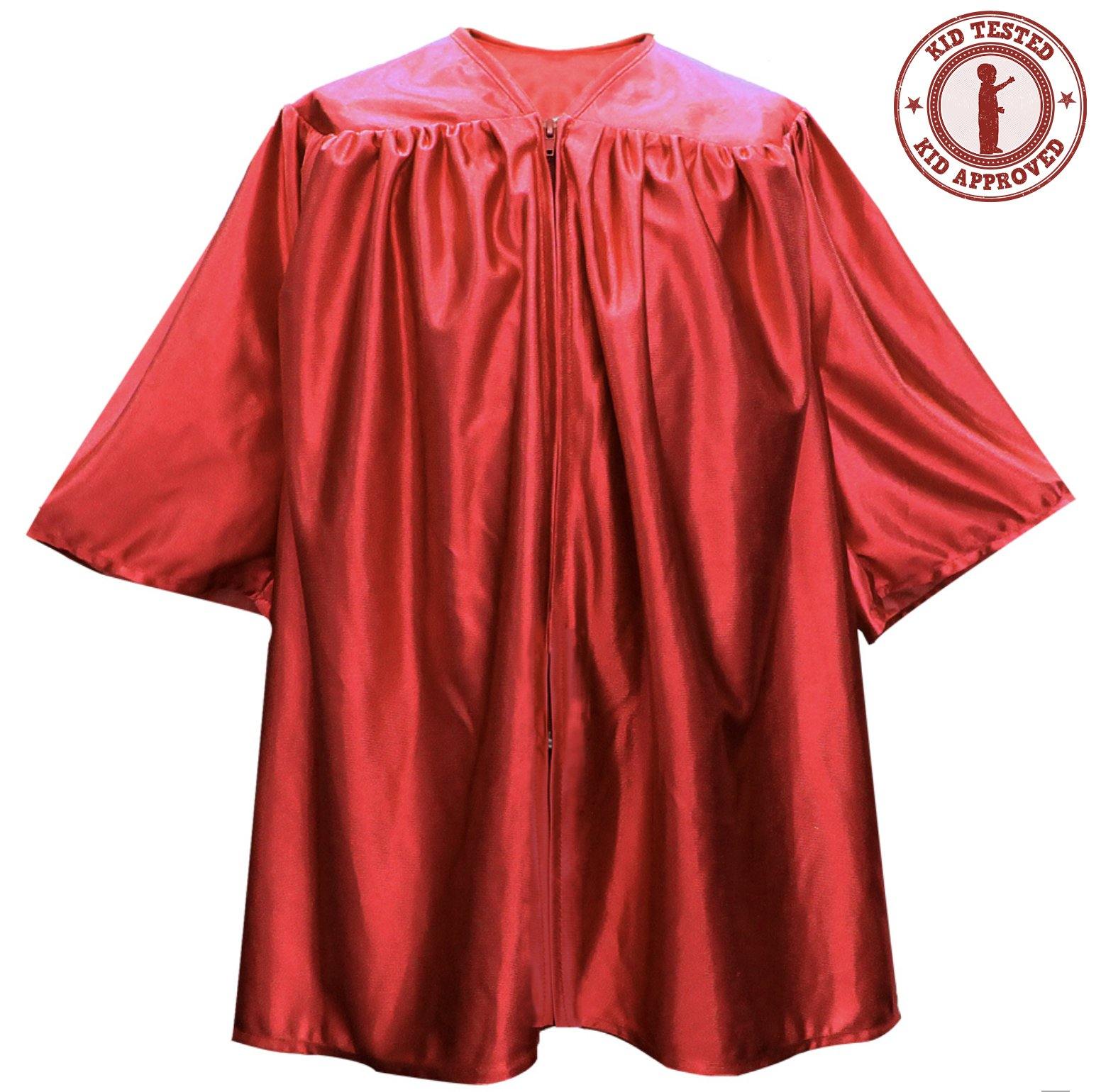 Child Shiny Red Graduation Cap & Gown - Preschool & Kindergarten