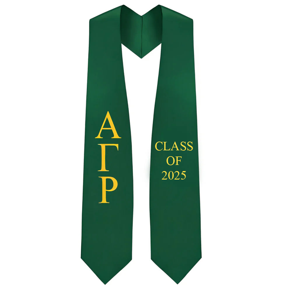 Alpha Gamma Rho Greek Lettered Stole w/ Year