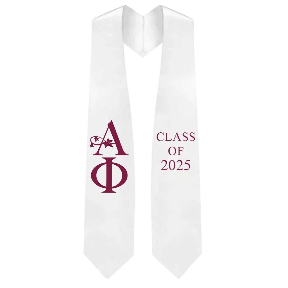 Alpha Phi Greek Lettered Stole with Year