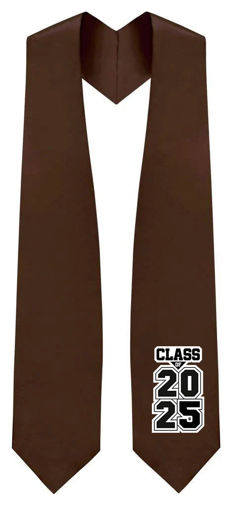 Brown "Class of 2024/2025" Graduation Stole