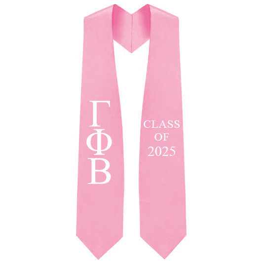 Gamma Phi Beta Greek Lettered Stole with Year