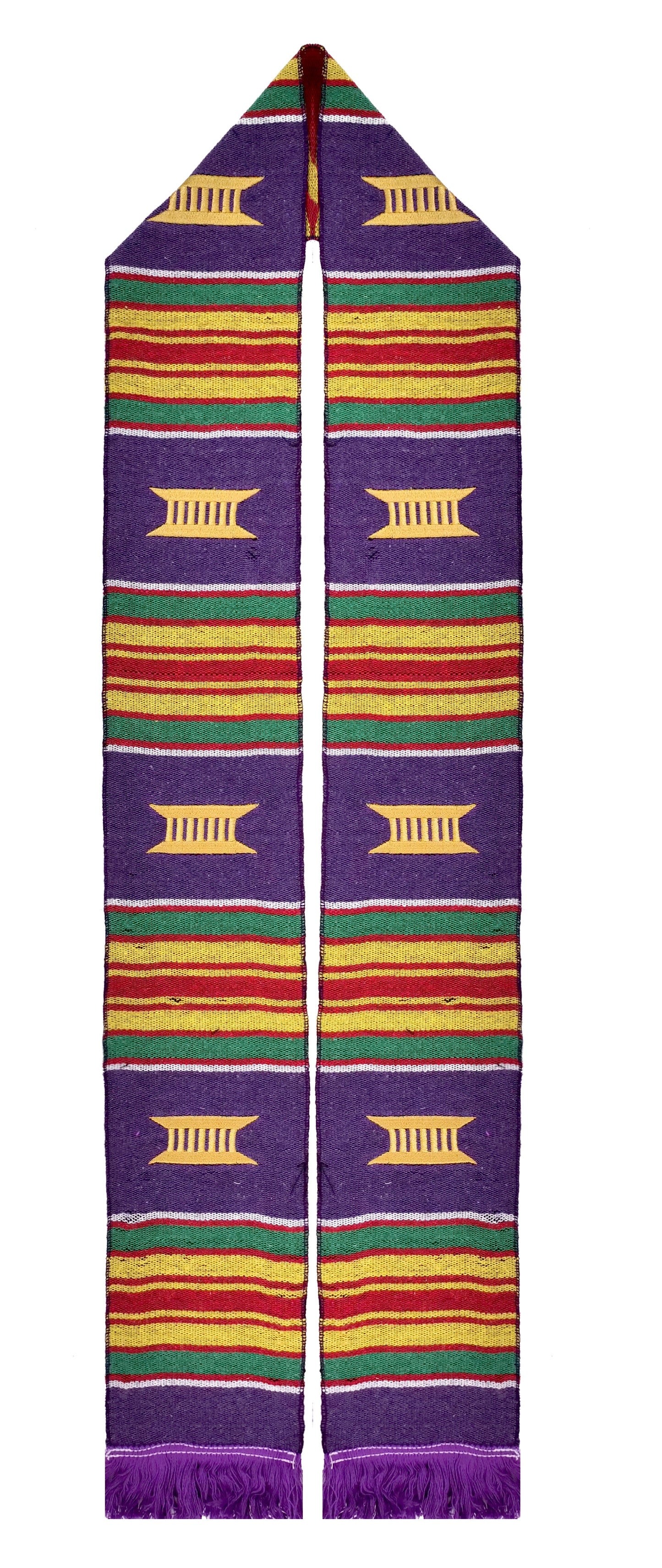 Purple Kente Graduation Sash/Stole