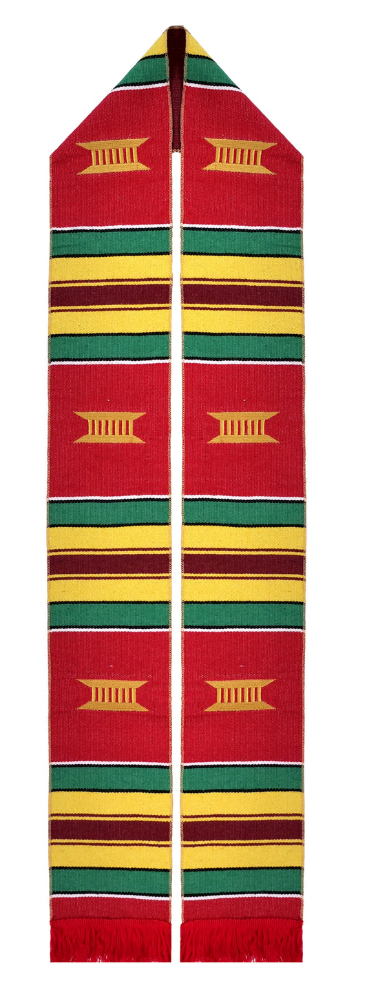 Red Kente Graduation Sash/Stole