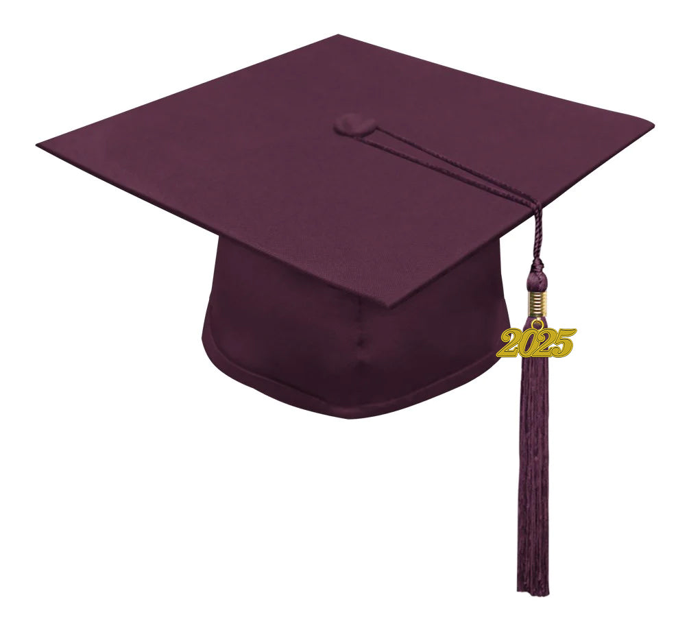 Child Matte Maroon Graduation Cap & Gown - Preschool & Kindergarten