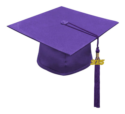 Matte Purple High School Cap & Tassel - Graduation Caps