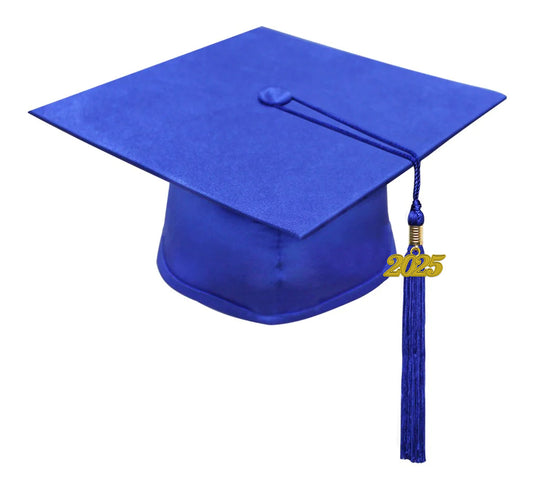 Child Matte Royal Blue Cap & Tassel - Preschool & Kindergarten Graduation