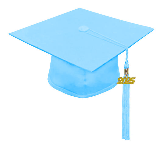 Child Matte Light Blue Cap & Tassel - Preschool & Kindergarten Graduation