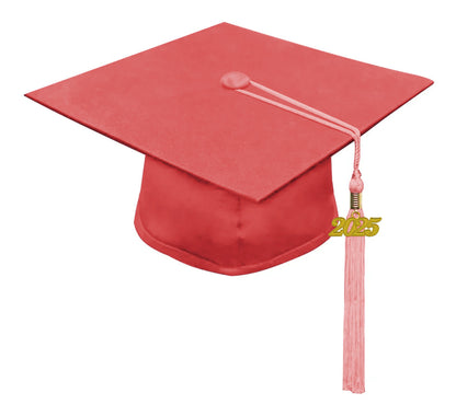 Child Matte Pink Cap & Tassel - Preschool & Kindergarten Graduation