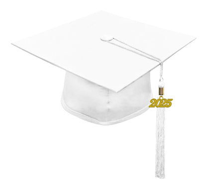 Child Matte White Cap & Tassel - Preschool & Kindergarten Graduation