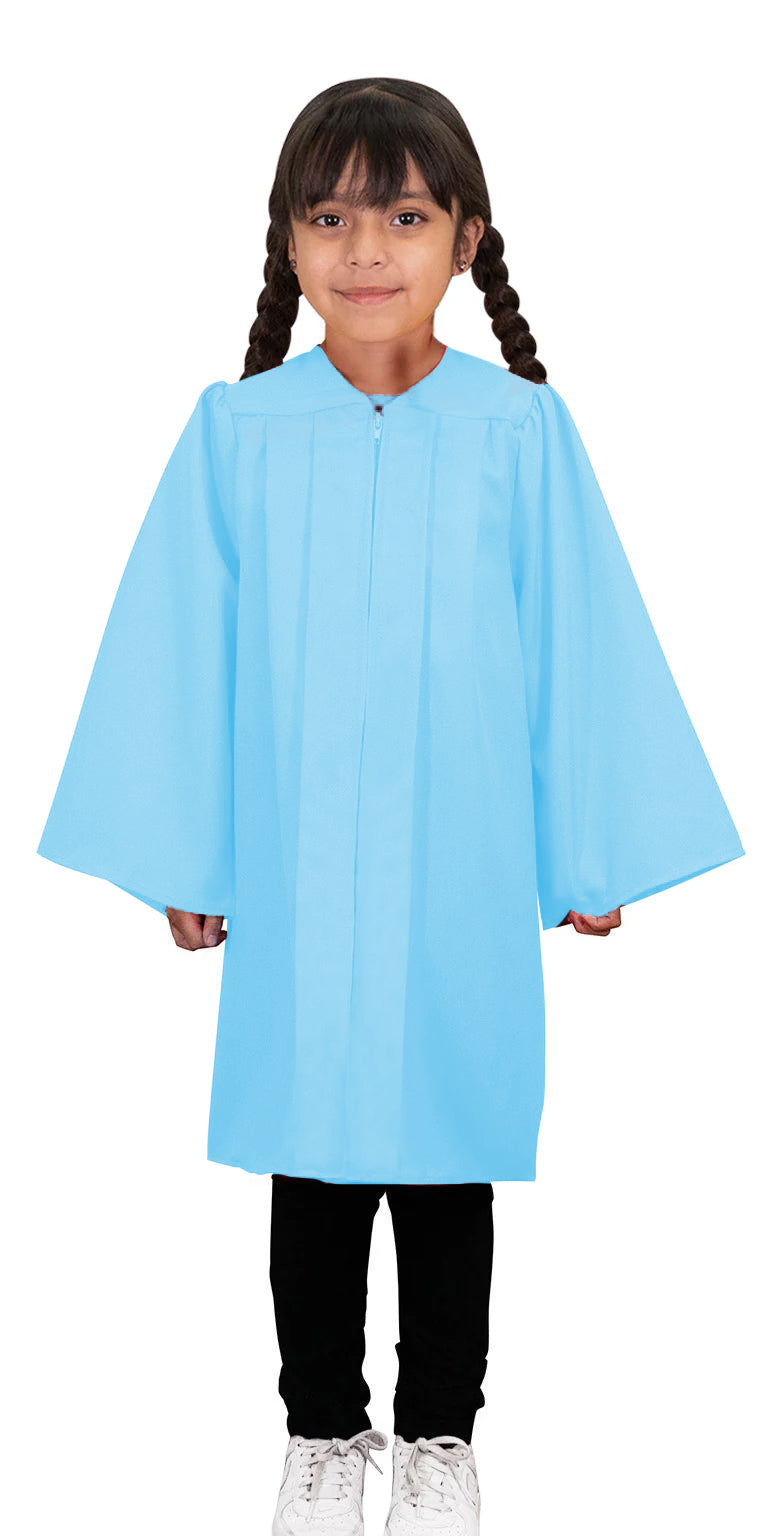 Child Matte Light Blue Graduation Gown - Preschool & Kindergarten Gowns