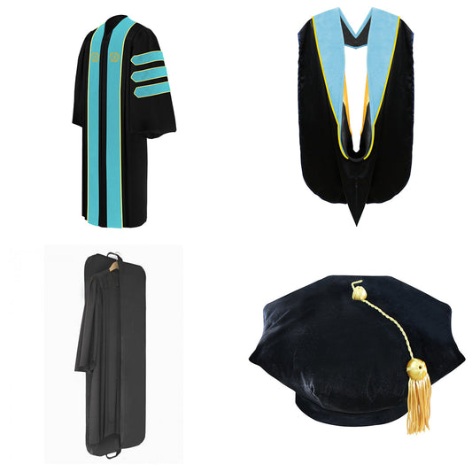 Deluxe Doctoral Academic Gown, Hood and Tam Package - CSULB | GraduationAttire
