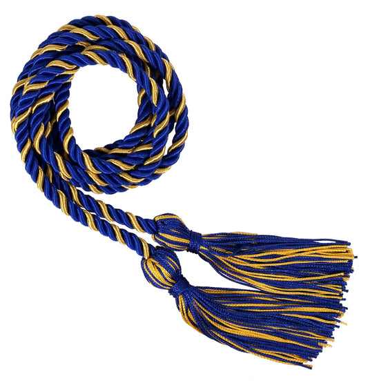 Royal Blue and Gold Two Color Graduation Honor Cord