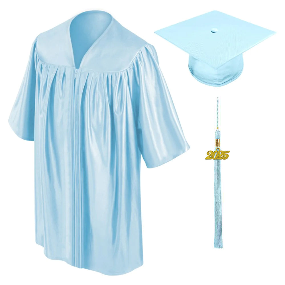 Child Light Blue Graduation Cap & Gown - Preschool & Kindergarten