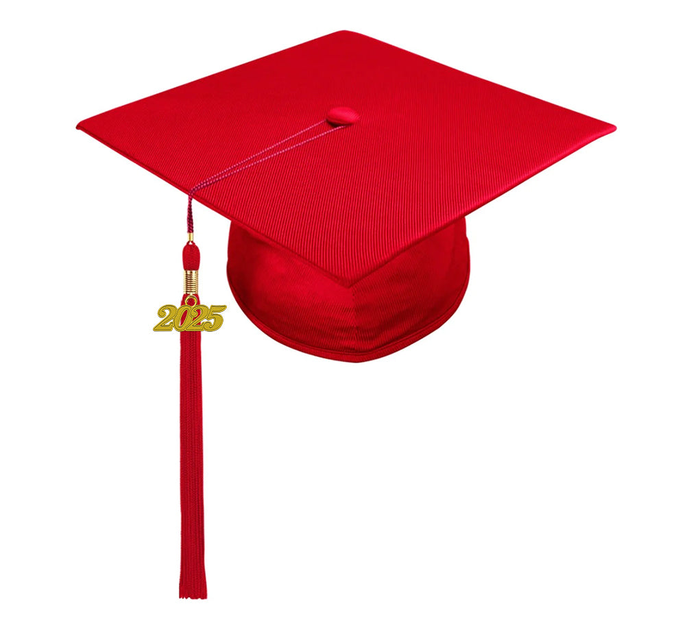 Shiny Red High School Cap & Tassel - Graduation Caps