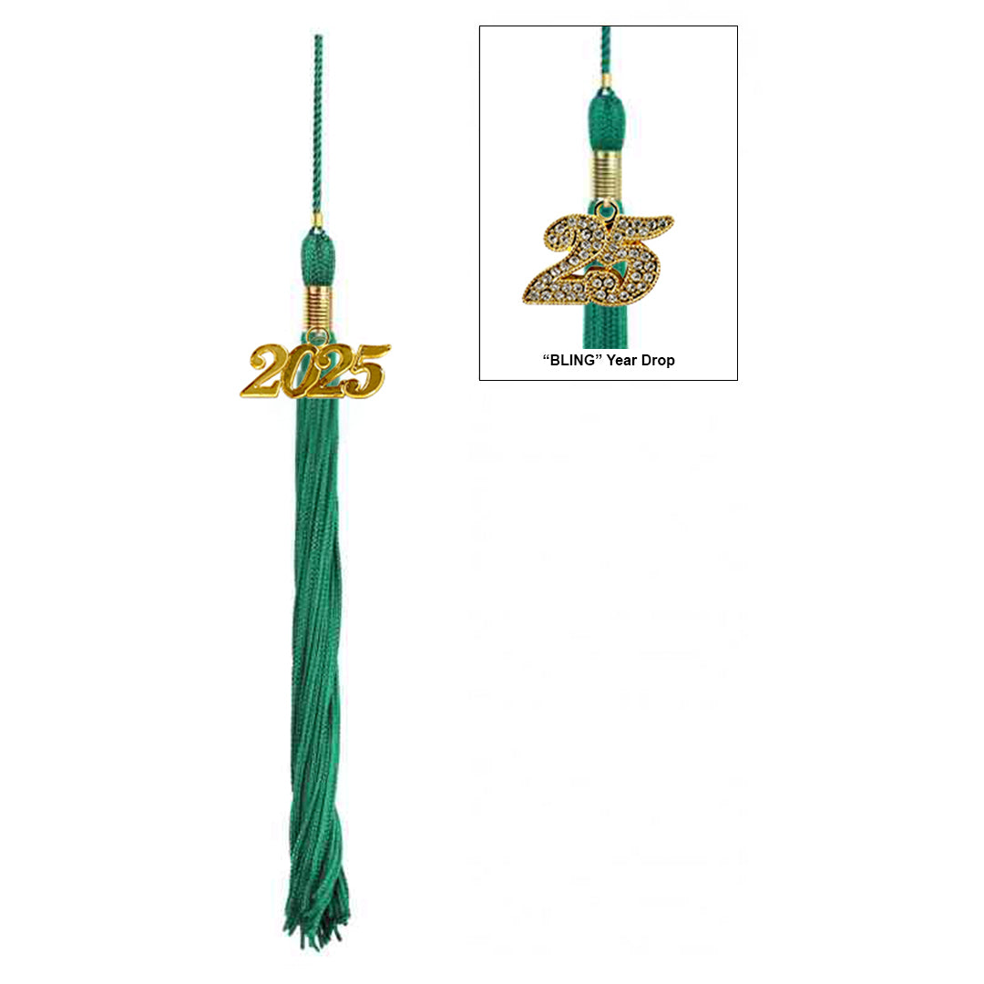 Shiny Emerald Green Graduation Cap & Gown