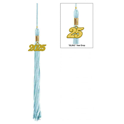 Shiny Light Blue High School Cap & Tassel - Graduation Caps