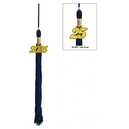 Shiny Navy Blue High School Cap & Tassel - Graduation Caps