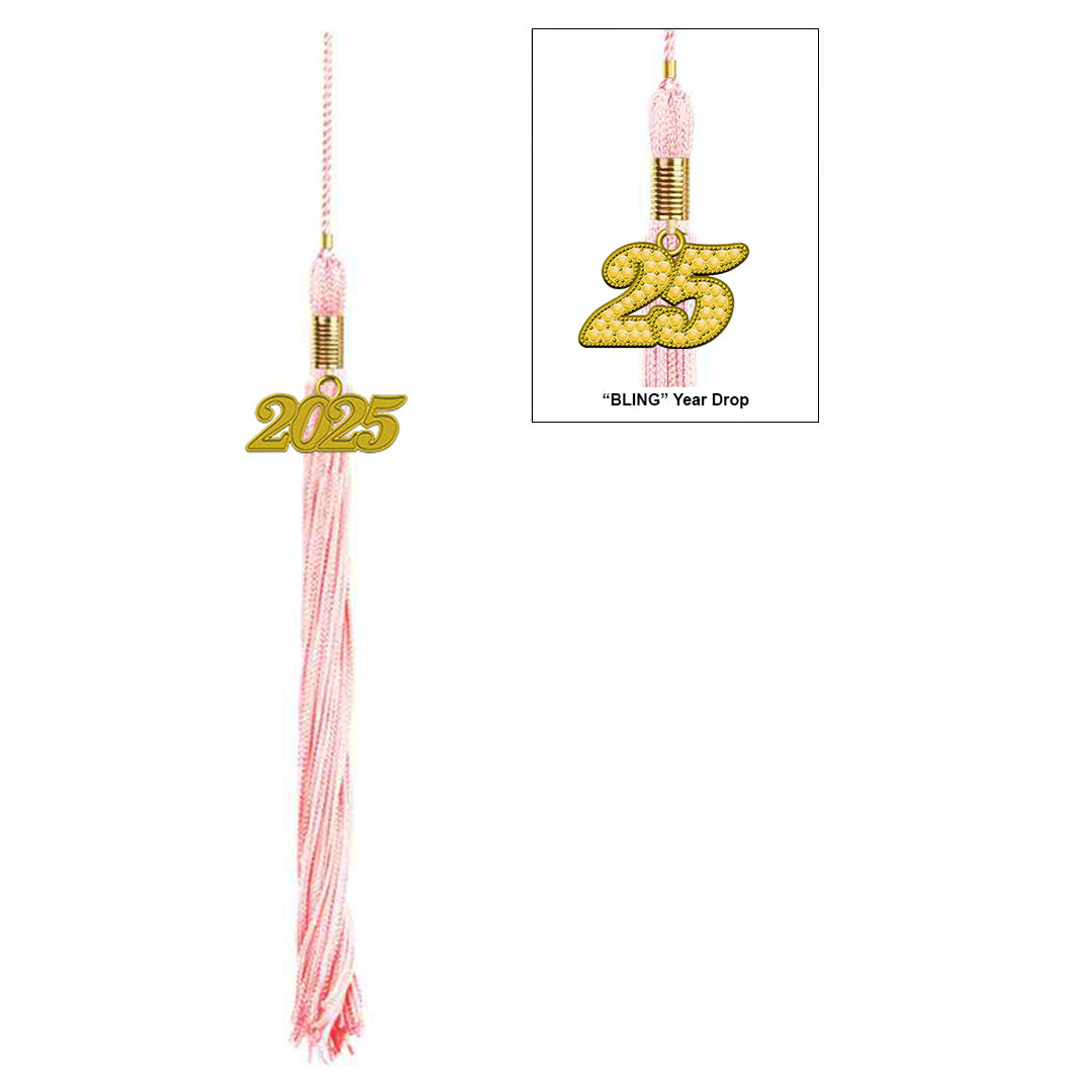 Shiny Pink High School Cap & Tassel - Graduation Caps