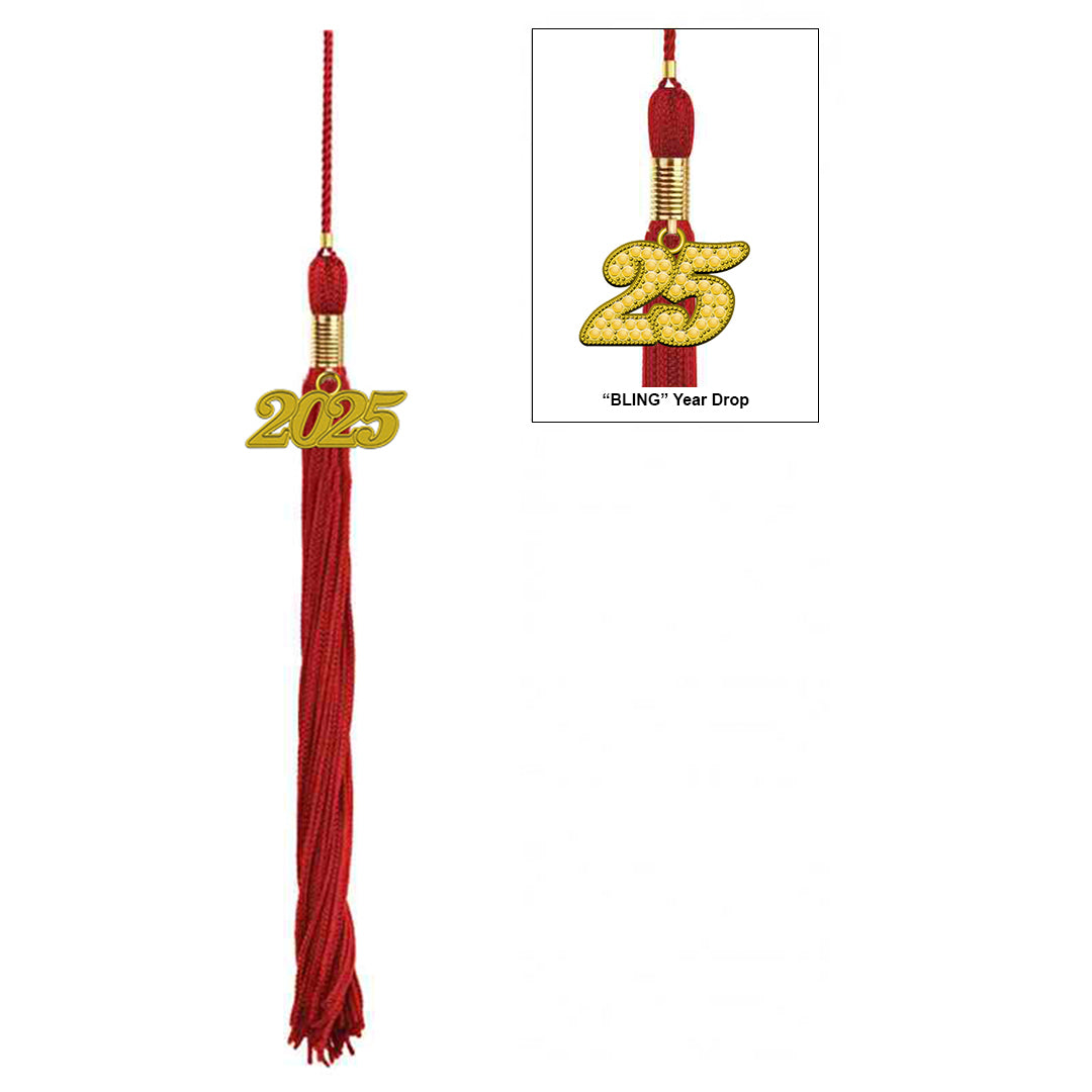 Shiny Red High School Cap & Tassel - Graduation Caps