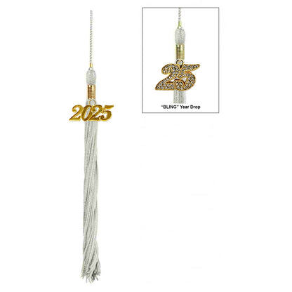 Shiny Silver High School Cap & Tassel - Graduation Caps