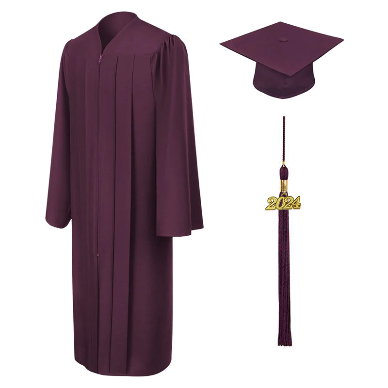 Matte Maroon Bachelors Cap & Gown - College & University – Graduation ...