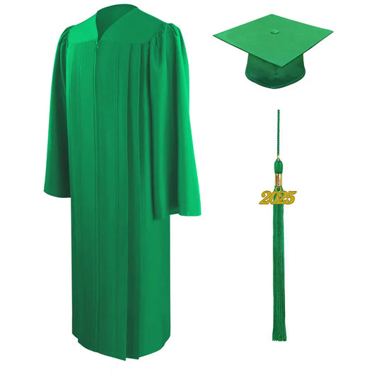 Eco-Friendly Emerald Green Bachelors Cap & Gown - College & University