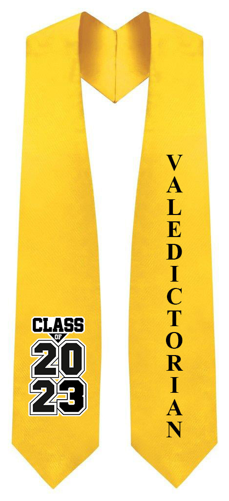 Gold Valedictorian Stole for Graduation – Graduation Attire