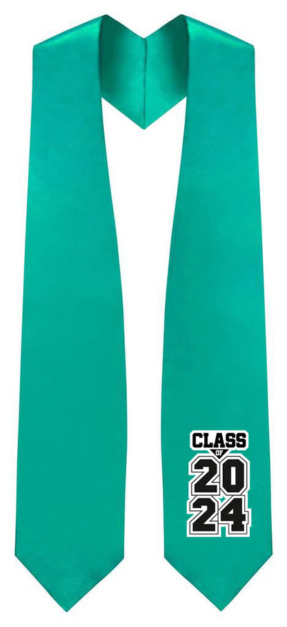 Emerald Green "Class of 2024/2025" Graduation Stole