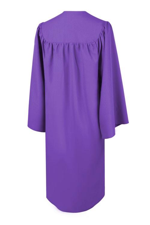 Matte Purple High School Graduation Gown